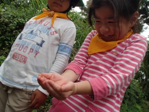 手にのってる正体は?