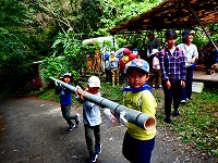 【報告】里山de遊び隊　8月・9月　竹を使って、いただきます♪